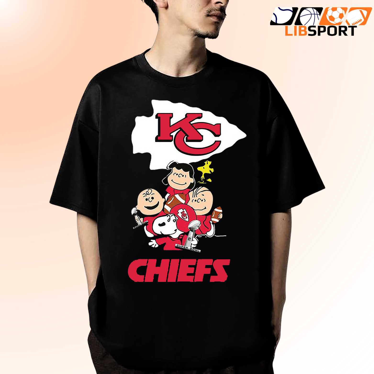 Kansas City Chiefs Peanuts Cartoon Tee, Snoopy Football Shirt, Unisex Nfl Gift Apparel